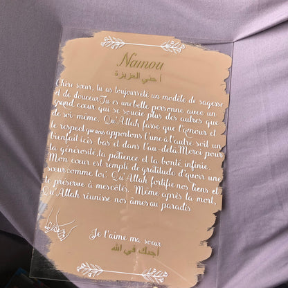 Cadre avec un message d’amour